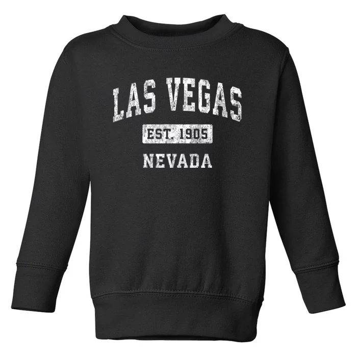 Las Vegas Nevada Nv Vintage Established Sports Toddler Sweatshirt