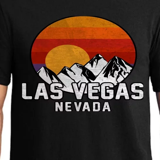 Las Vegas Nevada Retro Mountain Sunset Pajama Set