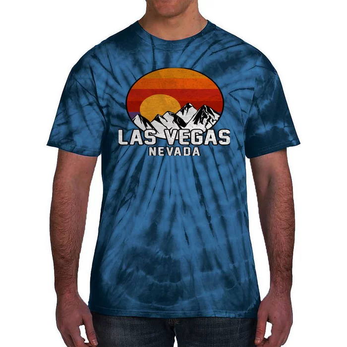 Las Vegas Nevada Retro Mountain Sunset Tie-Dye T-Shirt