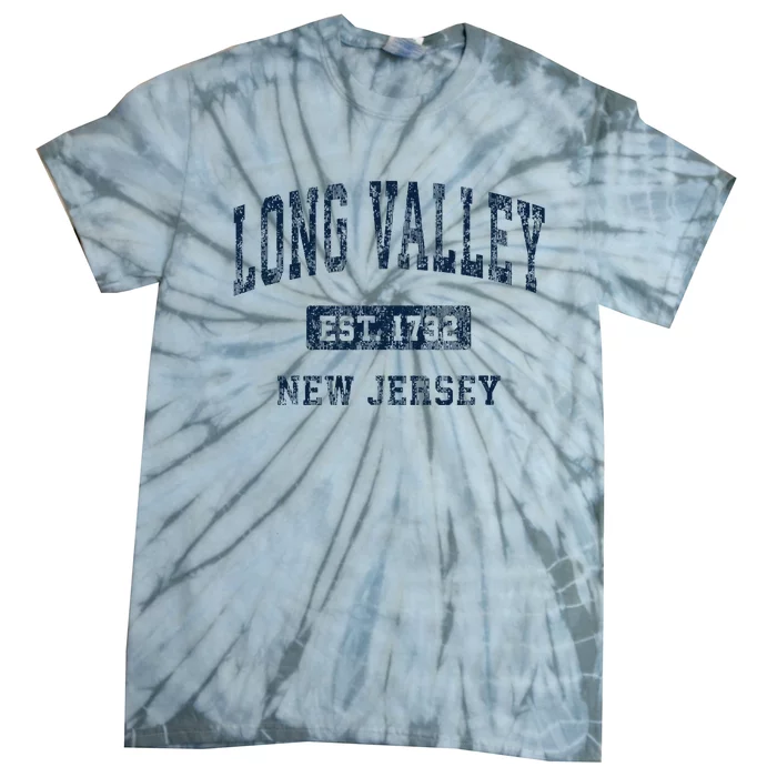 Long Valley New Jersey NJ Vintage Athletic Sports Design Tie-Dye T-Shirt