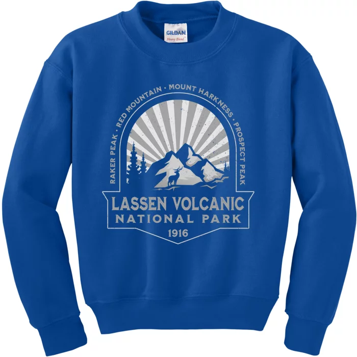 Lassen Volcanic National Park California Retro Souvenir Meaningful Gift Kids Sweatshirt