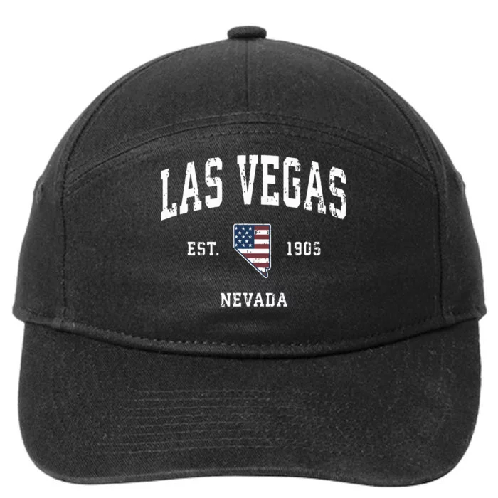 Las Vegas Nevada Nv Vintage American Flag Sports Design 7-Panel Snapback Hat