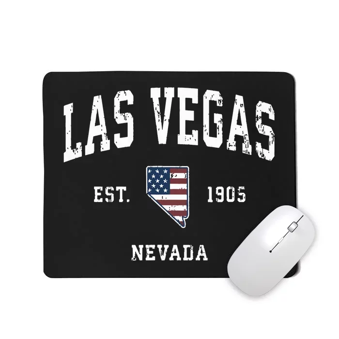 Las Vegas Nevada Nv Vintage American Flag Sports Design Mousepad