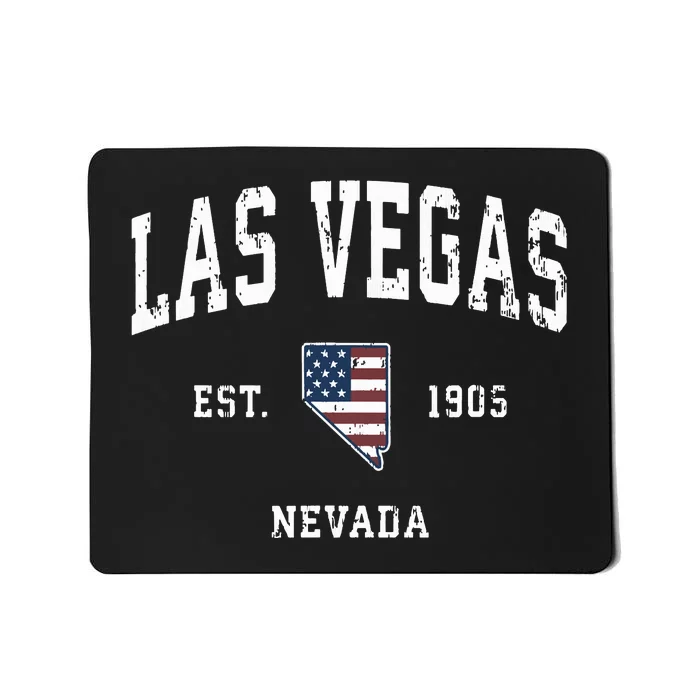 Las Vegas Nevada Nv Vintage American Flag Sports Design Mousepad