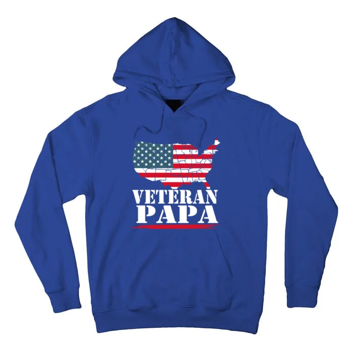 Lovable Veteran Papa Artwork Funny Gift Tall Hoodie