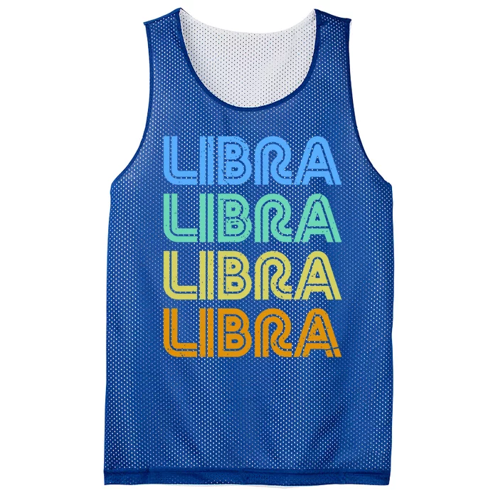 Libra Vintage Retro Design Libra Zodiac Sign / Constellation Gift Mesh Reversible Basketball Jersey Tank