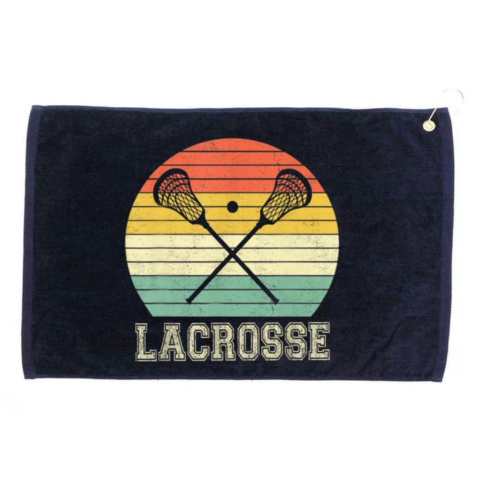 Lacrosse Vintage Retro Lacrosse Stick Sun Gifts Grommeted Golf Towel