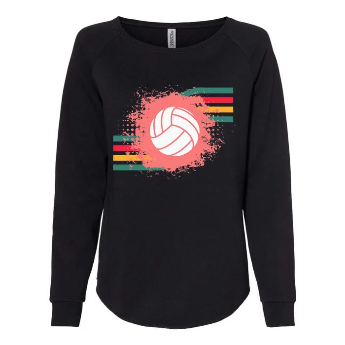 Love Volleyball Retro Vintage Vibe Team Tournament Teen Girl Womens California Wash Sweatshirt