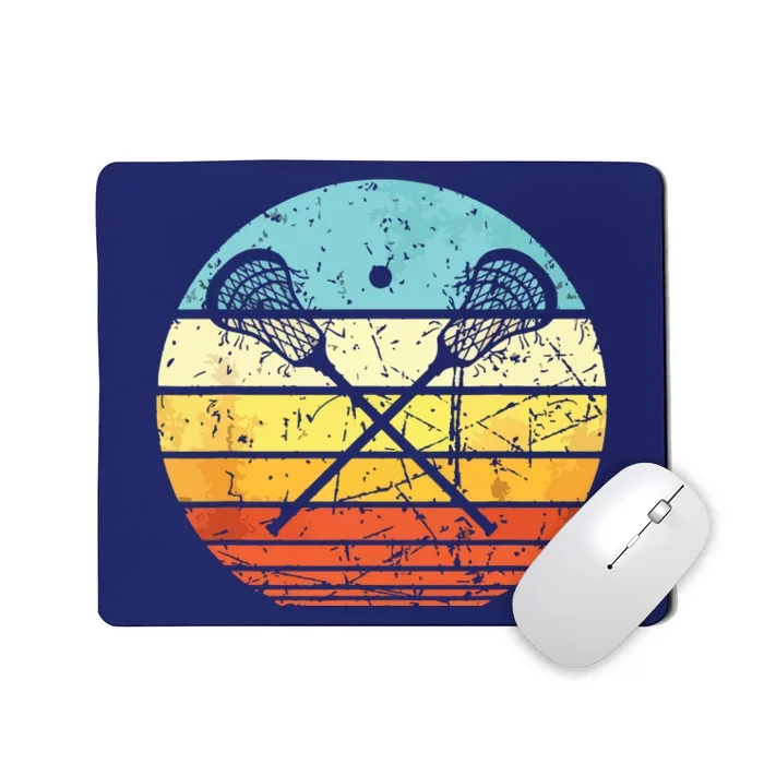 Lacrosse Vintage Retro Lacrosse Stick Sun Gift Mousepad