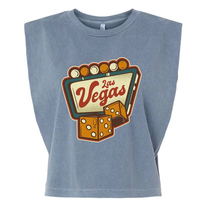 Las Vegas Retro Sign Garment-Dyed Women's Muscle Tee