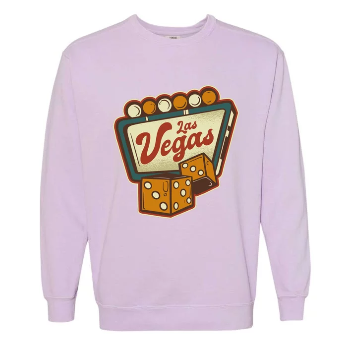 Las Vegas Retro Sign Garment-Dyed Sweatshirt