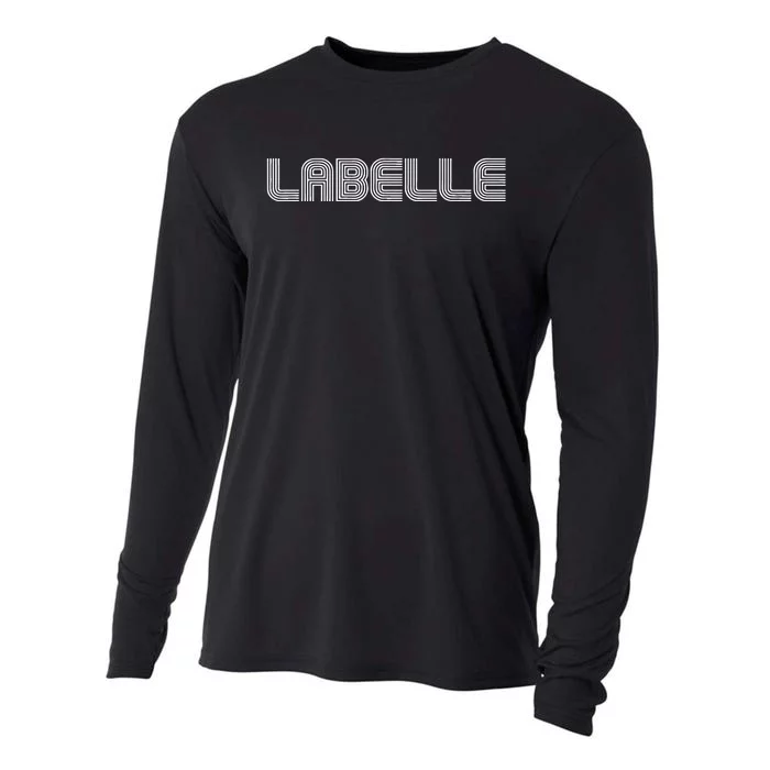 Labelle Vintage Retro College Athletic Sports Cooling Performance Long Sleeve Crew