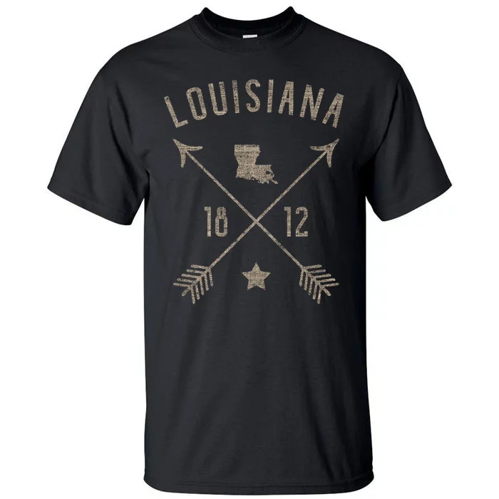 Louisiana Vintage Retro Bohemian Arrows Tall T-Shirt