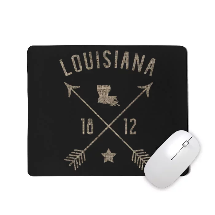 Louisiana Vintage Retro Bohemian Arrows Mousepad