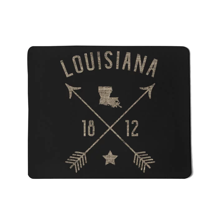 Louisiana Vintage Retro Bohemian Arrows Mousepad