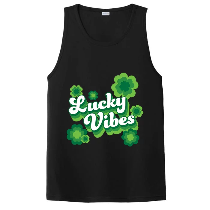 Lucky Vibes St Patricks Day Gift Performance Tank