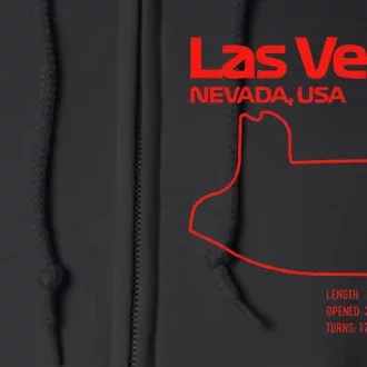 Las Vegas Street Circuit Formula Racing Sport Full Zip Hoodie