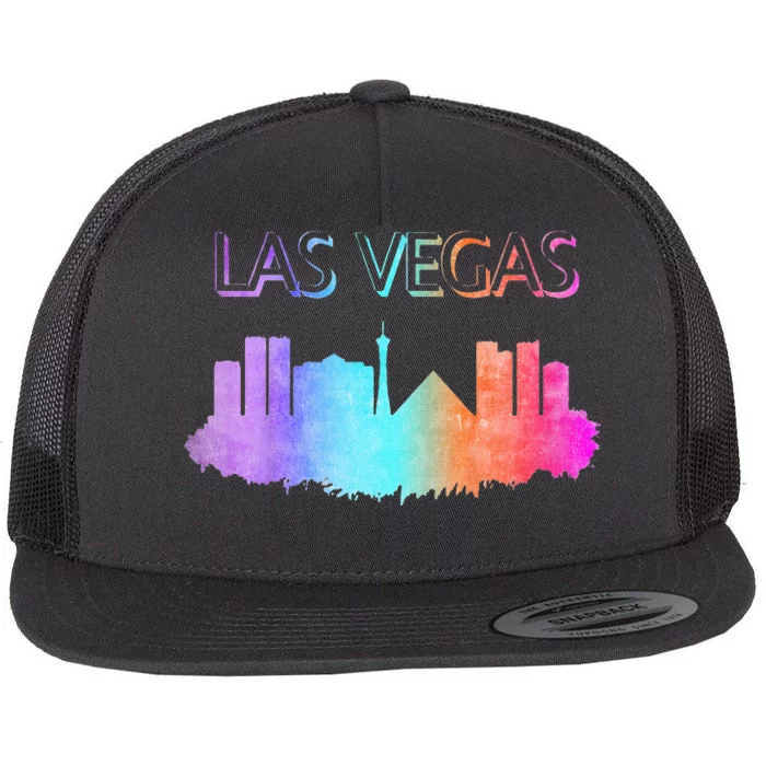 Las Vegas Skyline Flat Bill Trucker Hat