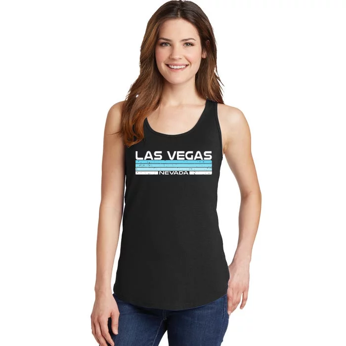 Las Vegas State Of Nevada Blue Sunset Vintage Ladies Essential Tank