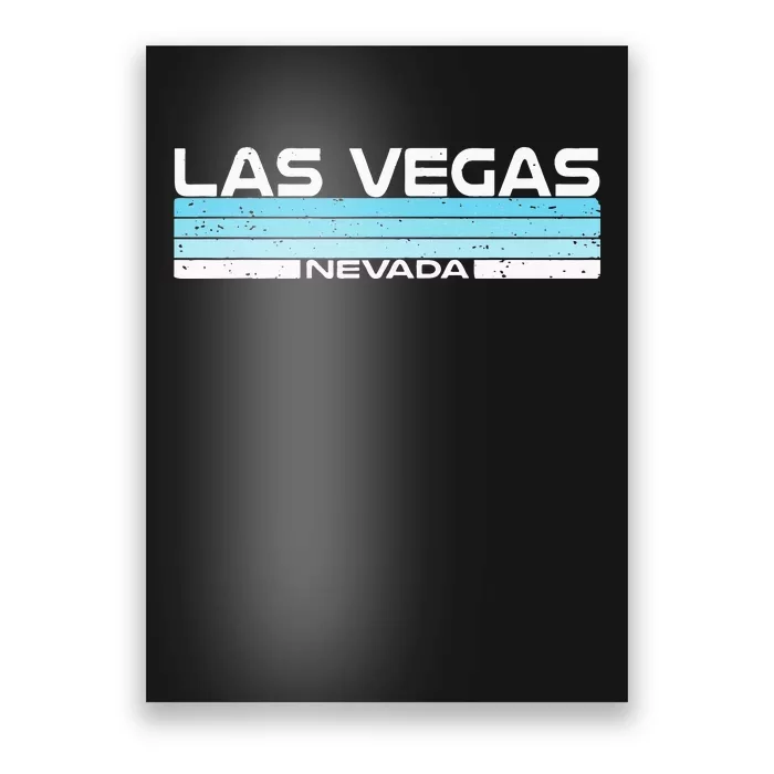 Las Vegas State Of Nevada Blue Sunset Vintage Poster