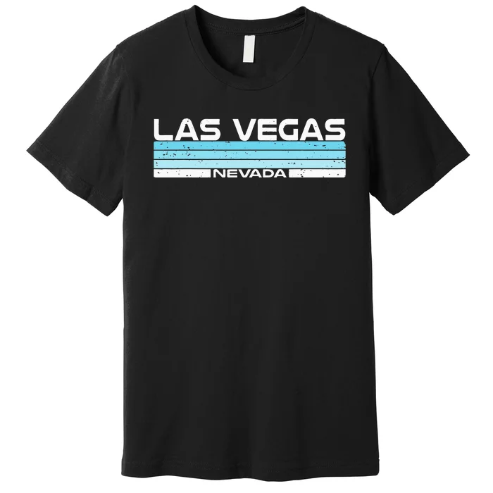 Las Vegas State Of Nevada Blue Sunset Vintage Premium T-Shirt