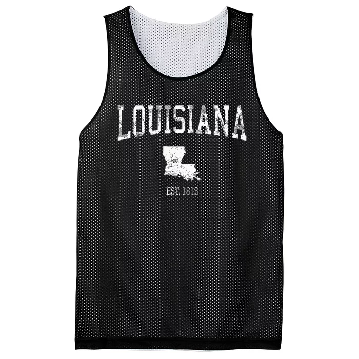 Louisiana Vintage Sports Design La Mesh Reversible Basketball Jersey Tank