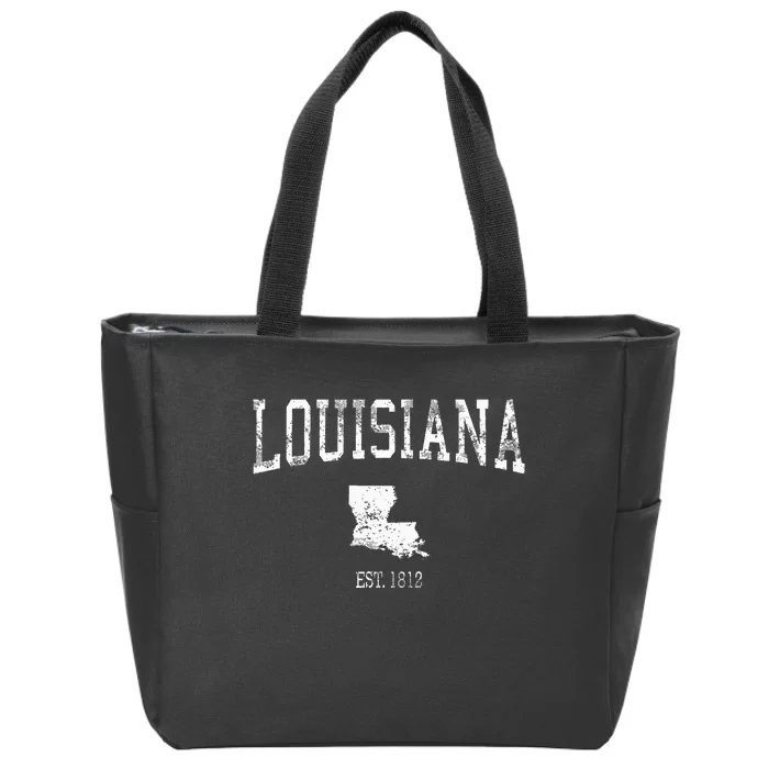 Louisiana Vintage Sports Design La Zip Tote Bag