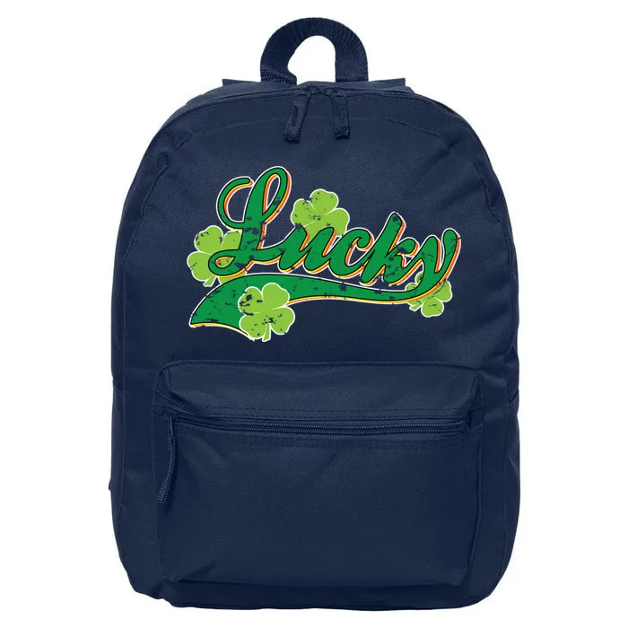 Lucky Vintage St Patrick's Day 16 in Basic Backpack