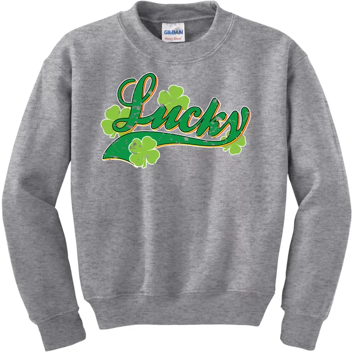 Lucky Vintage St Patrick's Day Kids Sweatshirt