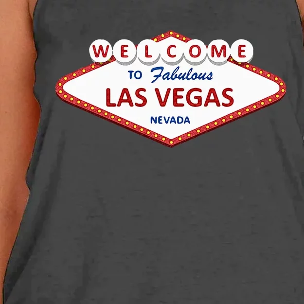 Las Vegas Sign Nevada Aesthetic Women's Knotted Racerback Tank