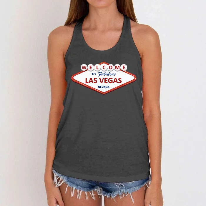 Las Vegas Sign Nevada Aesthetic Women's Knotted Racerback Tank