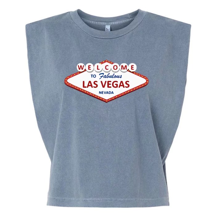 Las Vegas Sign Nevada Aesthetic Garment-Dyed Women's Muscle Tee