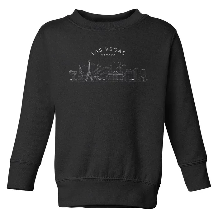 Las Vegas Skyline NV Pride Vintage Las Vegas Nevada Toddler Sweatshirt