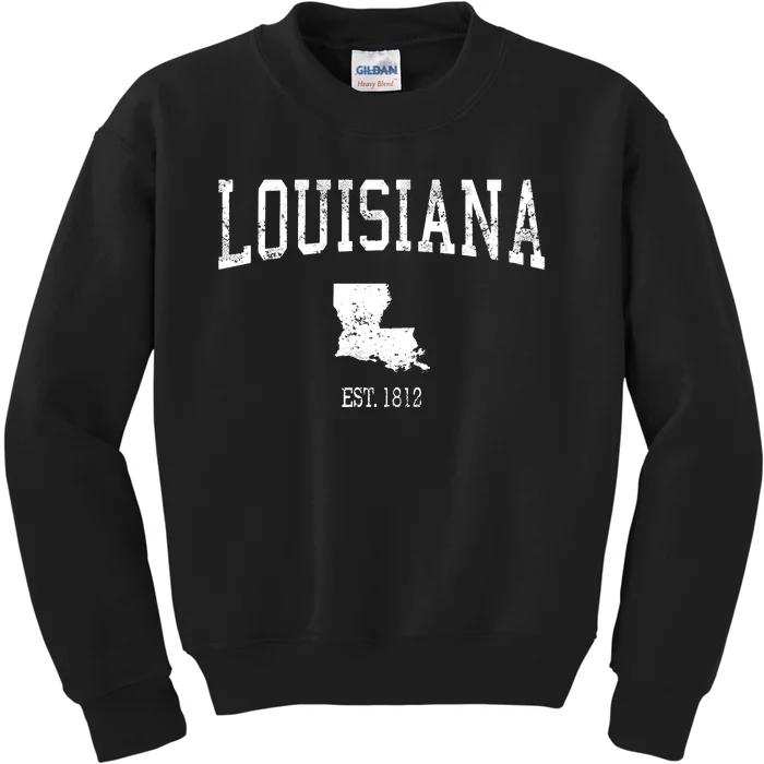 Louisiana Vintage Sports Design La Kids Sweatshirt