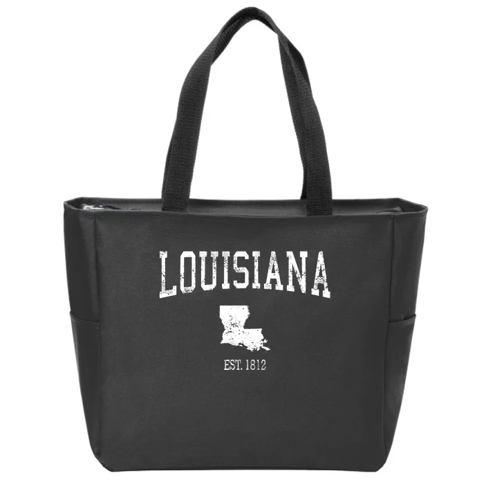 Louisiana Vintage Sports Design La Zip Tote Bag