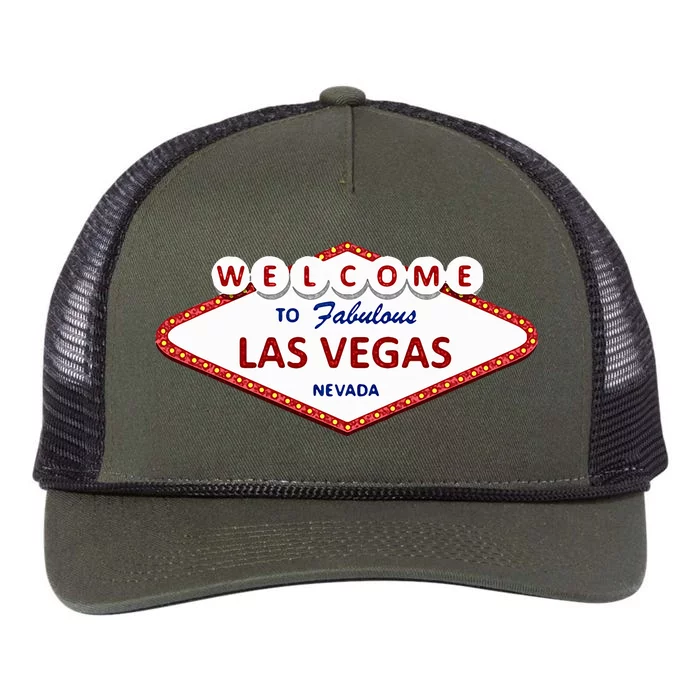 Las Vegas Sign Nevada Retro Rope Trucker Hat Cap