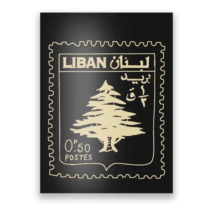 Lebanon Vintage Support Lebanon Beirut Map Lebanese Flag Poster