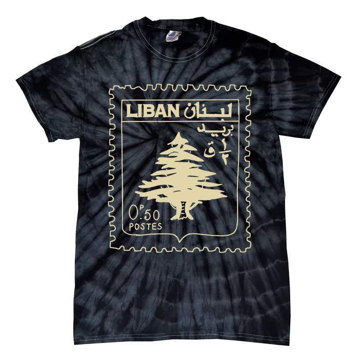 Lebanon Vintage Support Lebanon Beirut Map Lebanese Flag Tie-Dye T-Shirt