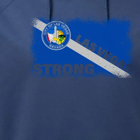 Las Vegas Strong Cool City Flag Support Gift Cute Gift Performance Fleece Hoodie