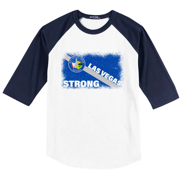 Las Vegas Strong Cool City Flag Support Gift Cute Gift Baseball Sleeve Shirt