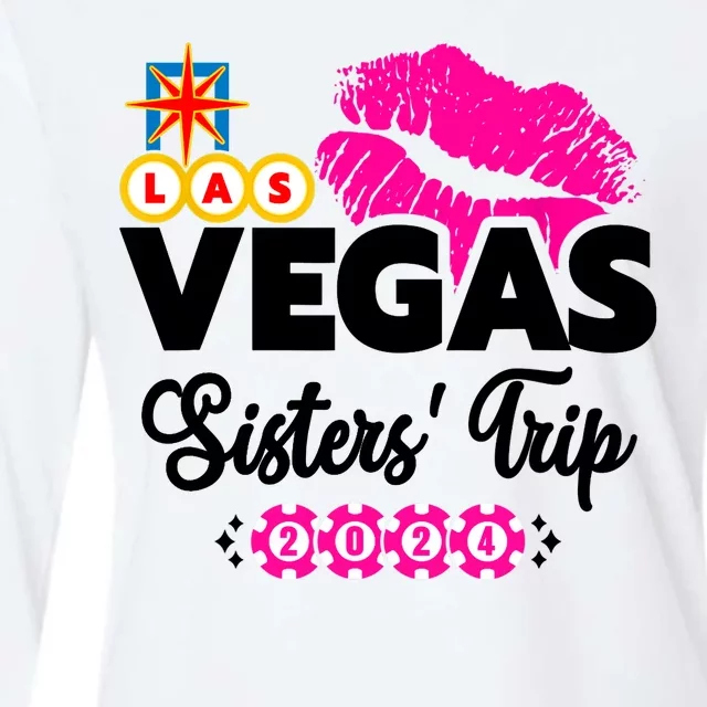 Las Vegas Sisters Trip 2024 Girl Trip Womens Cotton Relaxed Long Sleeve T-Shirt