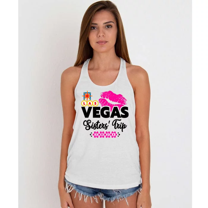 Las Vegas Sisters Trip 2024 Girl Trip Women's Knotted Racerback Tank