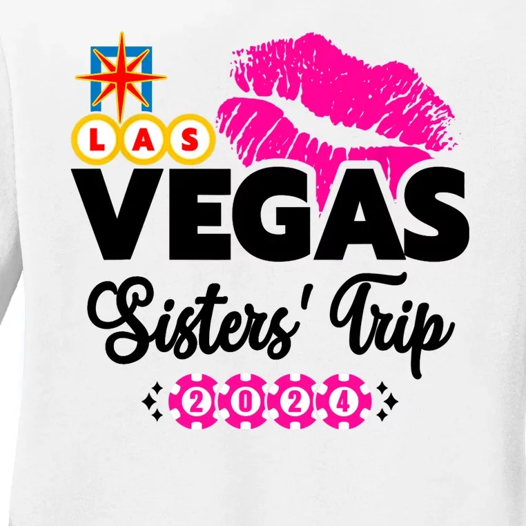 Las Vegas Sisters Trip 2024 Girl Trip Ladies Long Sleeve Shirt