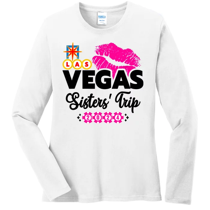 Las Vegas Sisters Trip 2024 Girl Trip Ladies Long Sleeve Shirt