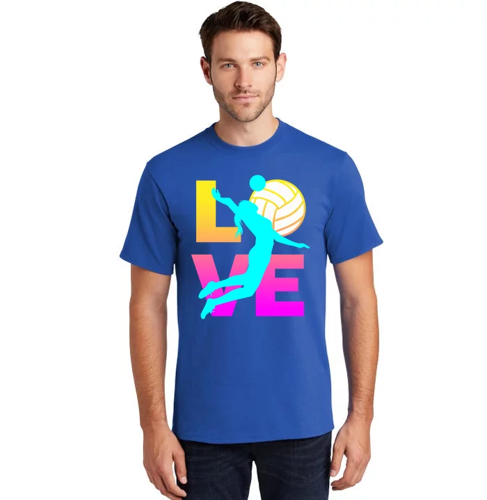 Love Volleyball Teen Gift Tall T-Shirt