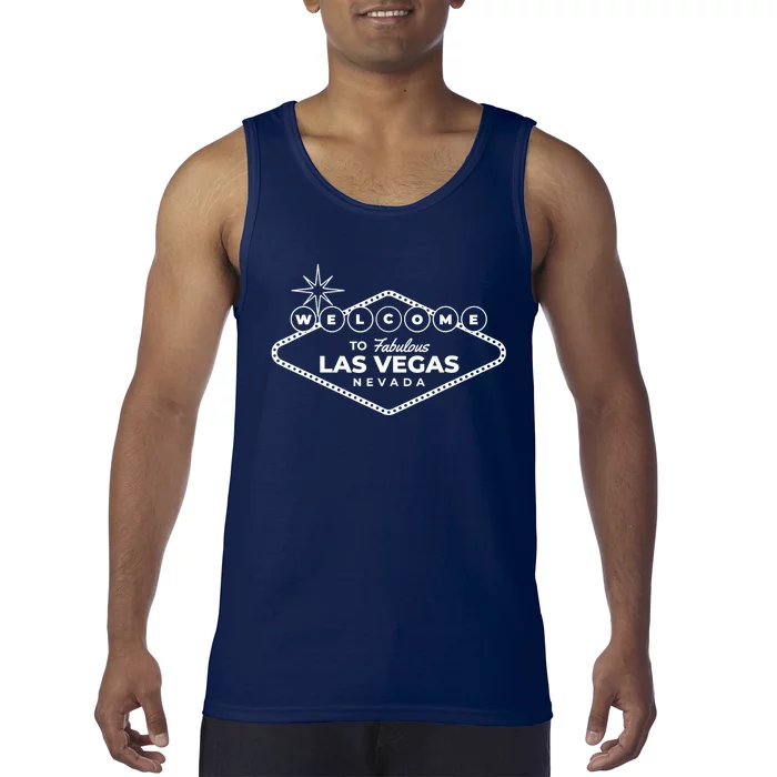 Las Vegas Travel Souvenir Sign Design Vacation Tourist Visit Tank Top