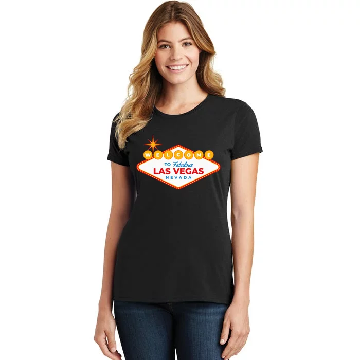 Las Vegas Travel Souvenir Sign Design Vacation Tourist Visit Women's T-Shirt