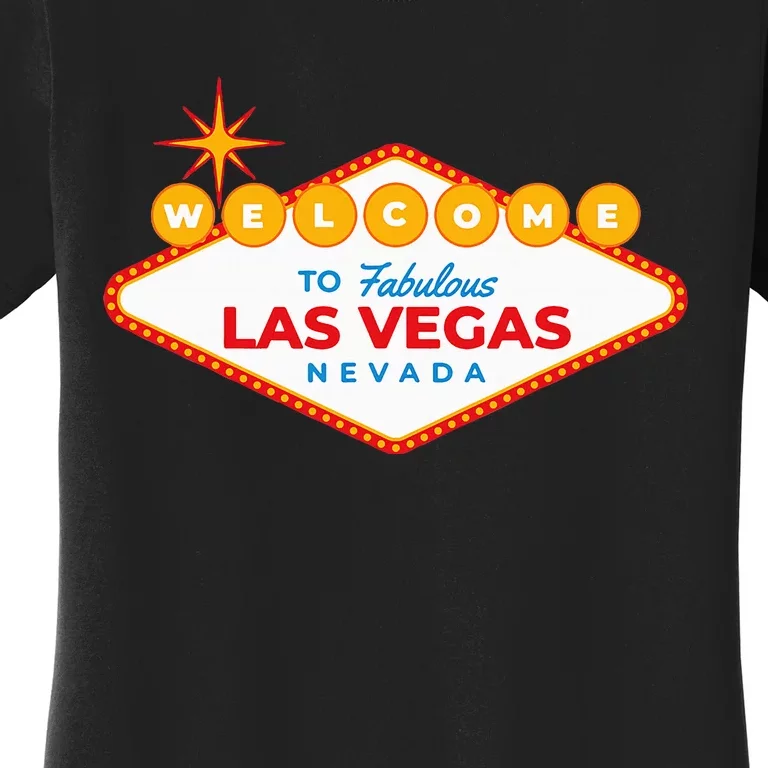 Las Vegas Travel Souvenir Sign Design Vacation Tourist Visit Women's T-Shirt