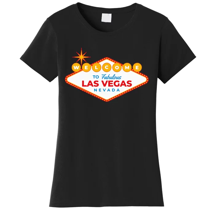 Las Vegas Travel Souvenir Sign Design Vacation Tourist Visit Women's T-Shirt