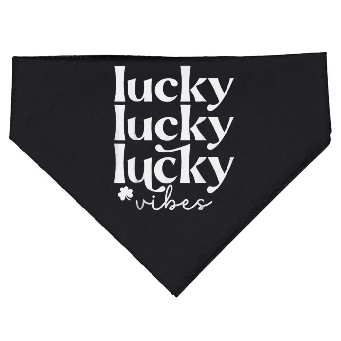 Lucky Vibes Trendy St Patty's Day Irish Saint Patrick USA-Made Doggie Bandana